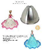 forma em molde de saia de boneca